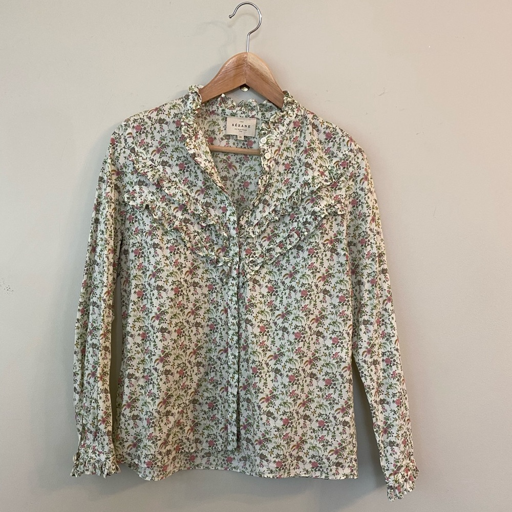Sezane Floral Shirt